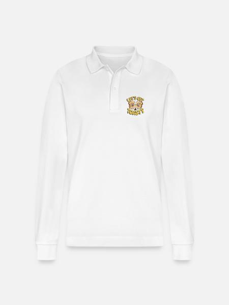 Lass uns warm werden - Stanley/Stella Unisex Bio-Langarm-Poloshirt Prepster - Weiß