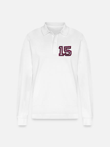 15 - Stanley/Stella Unisex Bio-Langarm-Poloshirt Prepster - Weiß