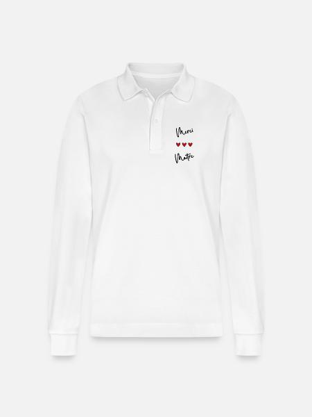 MASTER. MASTER - Stanley/Stella Organic Unisex Long-Sleeved Polo Shirt Prepster - white