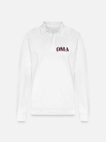 Lieblingsoma Oma - Stanley/Stella Unisex Bio-Langarm-Poloshirt Prepster - Weiß