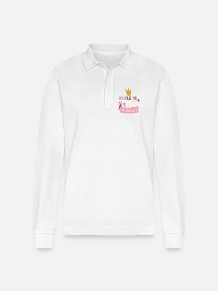 Schulkind erstklassig - Stanley/Stella Unisex Bio-Langarm-Poloshirt Prepster - Weiß