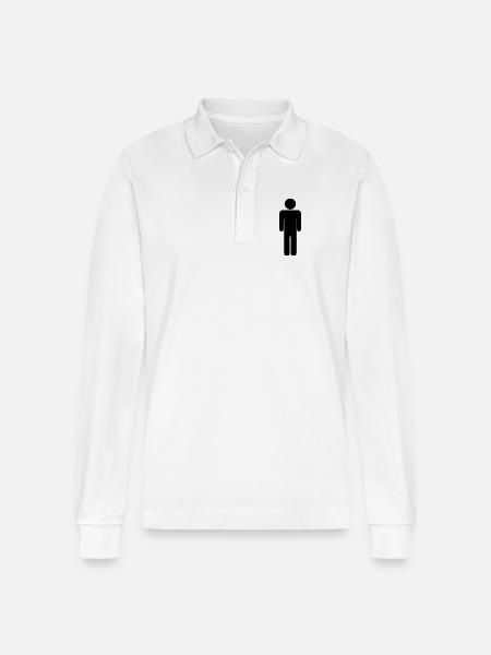 Mann - Stanley/Stella Unisex Bio-Langarm-Poloshirt Prepster - Weiß