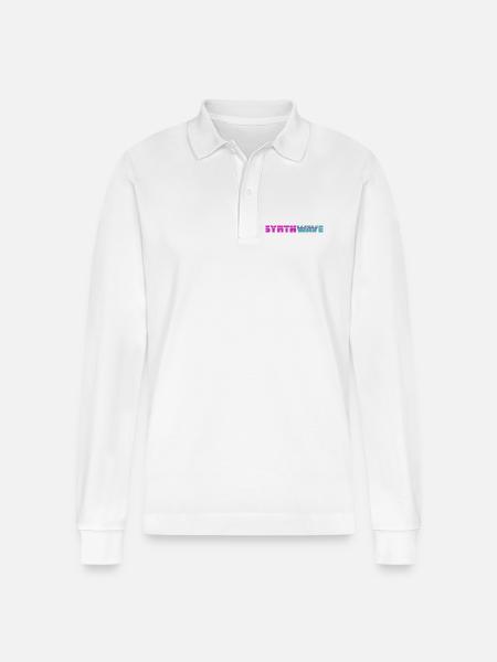 Synthwave - Stanley/Stella Unisex Bio-Langarm-Poloshirt Prepster - Weiß