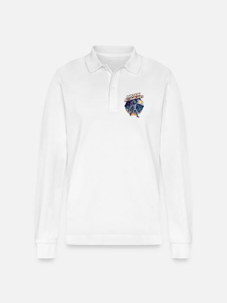 Mission Accomplished - Stanley/Stella Organic Unisex Long-Sleeved Polo Shirt Prepster - white