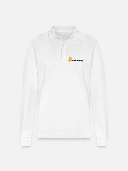 Better money - Stanley/Stella Unisex Bio-Langarm-Poloshirt Prepster - Weiß