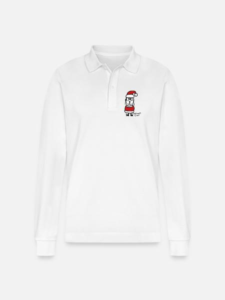 Weihnachts ScHoF - Stanley/Stella Unisex Bio-Langarm-Poloshirt Prepster - Weiß
