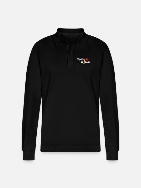 physicist - Stanley/Stella Organic Unisex Long-Sleeved Polo Shirt Prepster - black
