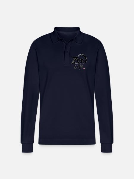 Zen-Leben: Frieden und Gleichgewicht - Stanley/Stella Unisex Bio-Langarm-Poloshirt Prepster - Navy