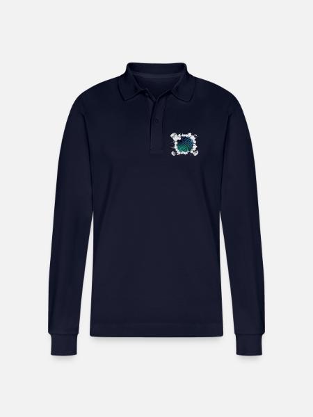Matrix wirbelstrom bricht aus - Stanley/Stella Unisex Bio-Langarm-Poloshirt Prepster - Navy