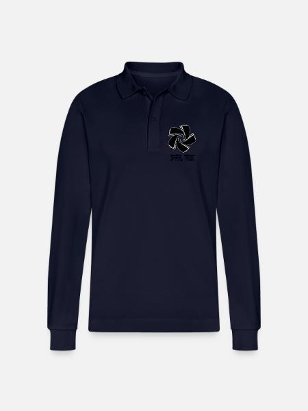 Spiral Tribe - Stanley/Stella Organic Unisex Long-Sleeved Polo Shirt Prepster - navy