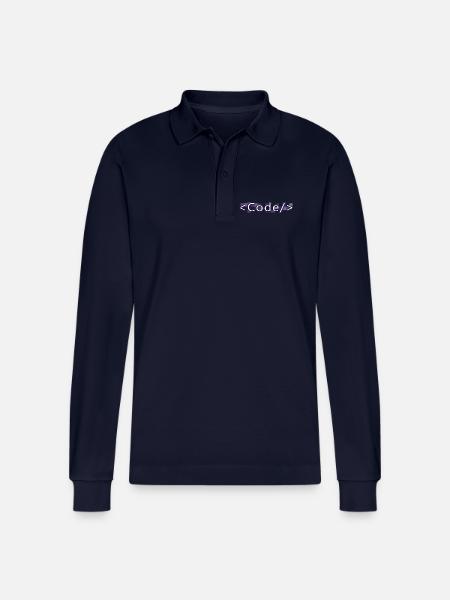 Code style (purple) - Polo à manches longues bio PREPSTER Stanley/Stella Unisexe - bleu marine