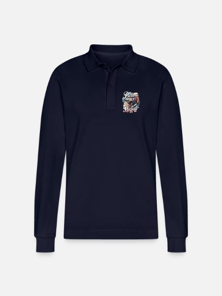 Picture Perfect - Stanley/Stella Organic Unisex Long-Sleeved Polo Shirt Prepster - navy