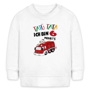 Baby Säugling Geburtstag Birthday 6 Monate - Baby Organic Sweatshirt Baby Changer von Stanley/Stella - Weiß - Vorne