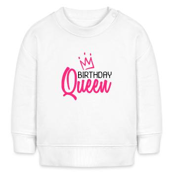 Birthday Queen Geburtstag Königin Krone Rosa - Baby Organic Sweatshirt Baby Changer von Stanley/Stella - Weiß - Vorne