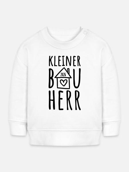 Kleiner Bauherr 2026 - Baby Organic Sweatshirt Baby Changer von Stanley/Stella - Weiß