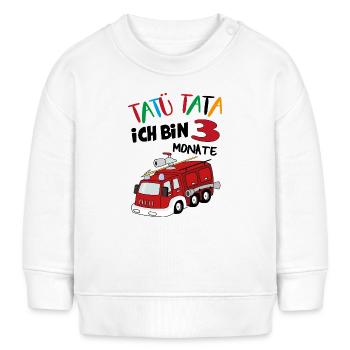 Baby Säugling Geburtstag Birthday 3 Monate - Baby Organic Sweatshirt Baby Changer von Stanley/Stella - Weiß - Vorne