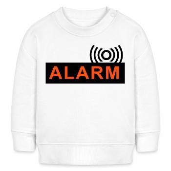 Baby Alarm Radau Krach Lärm Sirene - Baby Organic Sweatshirt Baby Changer von Stanley/Stella - Weiß - Vorne
