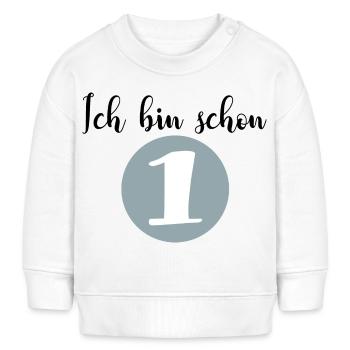 Erster Geburtstag - Baby Organic Sweatshirt Baby Changer von Stanley/Stella - Weiß - Vorne