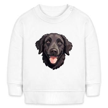 Lockig beschichteter Retriever Hund Rasse Aquarell Cartoo - Baby Organic Sweatshirt Baby Changer von Stanley/Stella - Weiß - Vorne