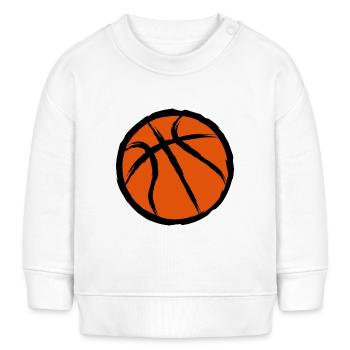 Basketball - Baby Organic Sweatshirt Baby Changer von Stanley/Stella - Weiß - Vorne
