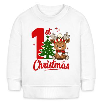 Mein erstes Weihnachten - Baby Organic Sweatshirt Baby Changer von Stanley/Stella - Weiß - Vorne