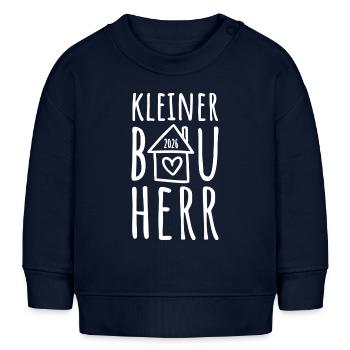 Kleiner Bauherr 2026 - Baby Organic Sweatshirt Baby Changer von Stanley/Stella - Navy - Vorne