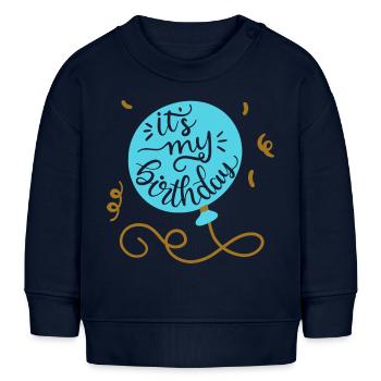 Baby Its my birthday - Baby Organic Sweatshirt Baby Changer von Stanley/Stella - Navy - Vorne