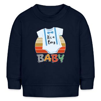 Baby It s a Boy Junge - Baby Organic Sweatshirt Baby Changer von Stanley/Stella - Navy - Vorne