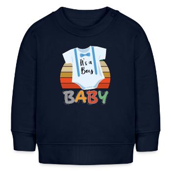 Baby It s a Boy Junge - Baby Organic Sweatshirt Baby Changer von Stanley/Stella - Navy - Vorne