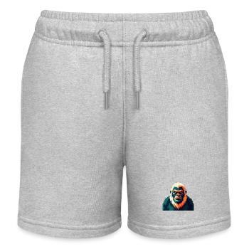 Yeti Cartoon Figur Buntes Haustier Tier - Kinder Organic Joggingshorts Mini Bolter von Stanley/Stella - Grau meliert - Vorne
