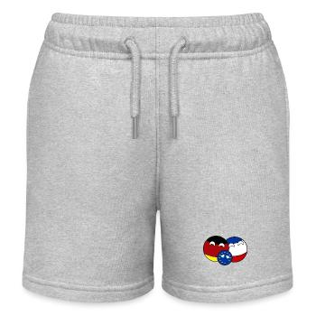 Countryball Germany France EU - Brexit - Kinder Organic Joggingshorts Mini Bolter von Stanley/Stella - Grau meliert - Vorne
