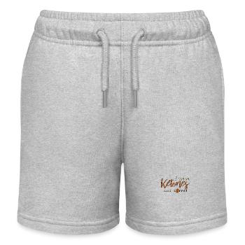 I Run On Ketones And Coffee Keto Spruch Geschenk - Kinder Organic Joggingshorts Mini Bolter von Stanley/Stella - Grau meliert - Vorne
