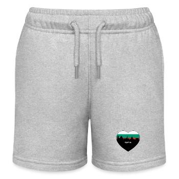 Sofia Bulgarien Flagge Skyline Reise Souvenir - Kinder Organic Joggingshorts Mini Bolter von Stanley/Stella - Grau meliert - Vorne