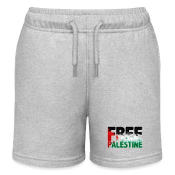 Palestine libre - Short de jogging enfant bio Stanley/Stella - gris chiné - Devant