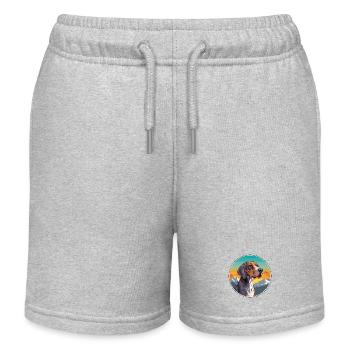 Plott Hund Hund Rasse Cartoon Kawaii Aquarell - Kinder Organic Joggingshorts Mini Bolter von Stanley/Stella - Grau meliert - Vorne
