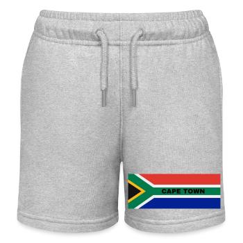 Kapstadt Stadt in südafrikanischer Flagge - Kinder Organic Joggingshorts Mini Bolter von Stanley/Stella - Grau meliert - Vorne
