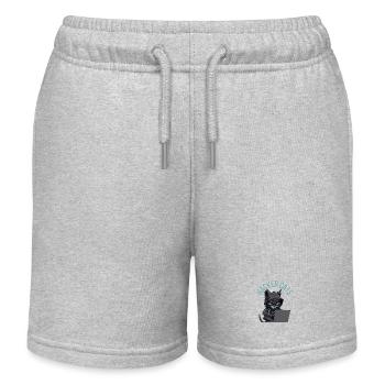 Hacker cats - Kinder Organic Joggingshorts Mini Bolter von Stanley/Stella - Grau meliert - Vorne