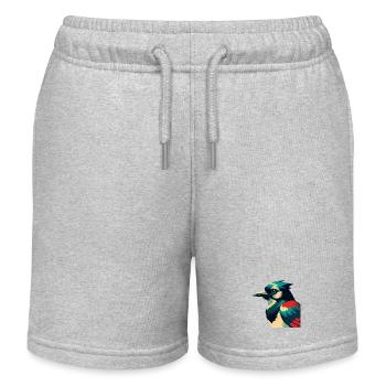 Blauhäher Cartoon Figur Buntes Haustier Tier - Kinder Organic Joggingshorts Mini Bolter von Stanley/Stella - Grau meliert - Vorne