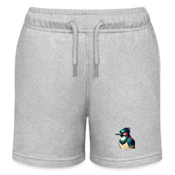 Blauhäher Zeichentrickfigur Buntes Haustier Tier - Kinder Organic Joggingshorts Mini Bolter von Stanley/Stella - Grau meliert - Vorne