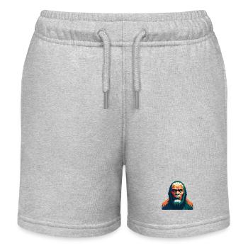 Big Foot Cartoon Figur Buntes Haustier Tier - Kinder Organic Joggingshorts Mini Bolter von Stanley/Stella - Grau meliert - Vorne