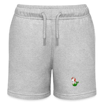 Unicorn Sticker - Kinder Organic Joggingshorts Mini Bolter von Stanley/Stella - Grau meliert - Vorne