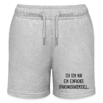 Ich bin nur ein einfaches Sprachausgabemodell - Kinder Organic Joggingshorts Mini Bolter von Stanley/Stella - Grau meliert - Vorne