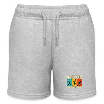 Football Power – Spiel, Schweiß, Wiederholung - Kinder Organic Joggingshorts Mini Bolter von Stanley/Stella - Grau meliert - Vorne