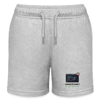 Latenz Lacher: Ping Verspätung - Kinder Organic Joggingshorts Mini Bolter von Stanley/Stella - Grau meliert - Vorne