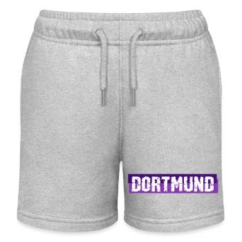 Dortmund - Grunge - Schriftzug - Deutschland - Kinder Organic Joggingshorts Mini Bolter von Stanley/Stella - Grau meliert - Vorne