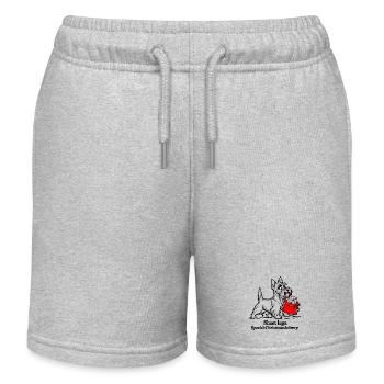 Scottish Terrier liefert Weihnachtsbriefe - Kinder Organic Joggingshorts Mini Bolter von Stanley/Stella - Grau meliert - Vorne