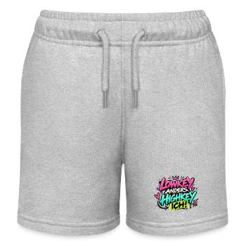 Lowkey Anders Highkey Ich Graffiti - Kinder Organic Joggingshorts Mini Bolter von Stanley/Stella - Grau meliert - Vorne