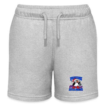 Festliche kleine Bedrohung Lustiger Weihnachtspuffin - Kinder Organic Joggingshorts Mini Bolter von Stanley/Stella - Grau meliert - Vorne
