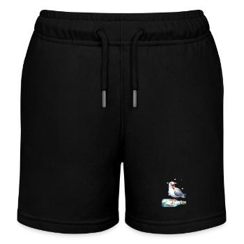 maritim Möwe Flaschenpost Möwen - Kinder Organic Joggingshorts Mini Bolter von Stanley/Stella - Schwarz - Vorne