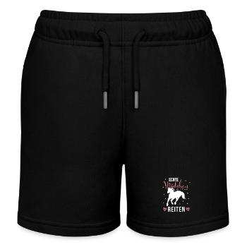 Echte Mädchen Reiten Pferde Mädchen - Kinder Organic Joggingshorts Mini Bolter von Stanley/Stella - Schwarz - Vorne